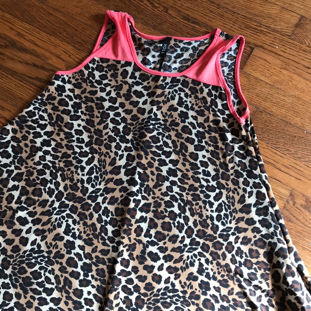 Leopard print mini dress